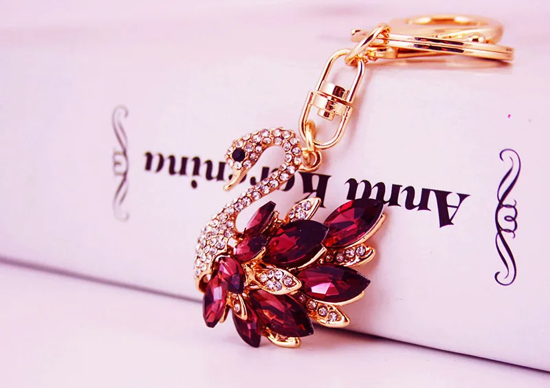 Porte-clés Coréen Créatif Mignon Diamant Blanc Cygne display picture 6