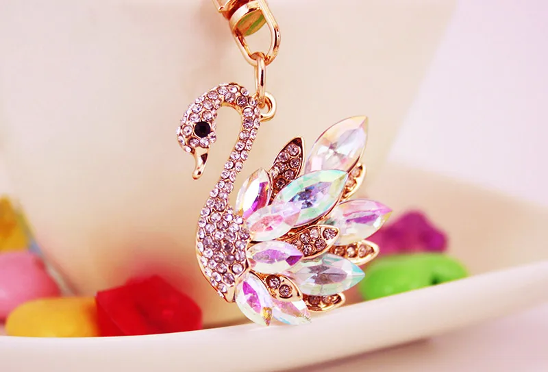 Porte-clés Coréen Créatif Mignon Diamant Blanc Cygne display picture 10