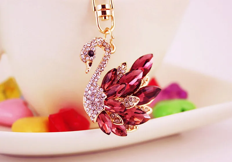 Llavero De Cisne Blanco De Diamante Lindo Creativo Coreano display picture 11