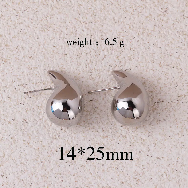 1 Pair Water Droplets Retro Copper Plating Ear Studs display picture 1