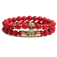 Skull Fashion No Inlaid Natural Stone Bracelets Wholesale main image 2