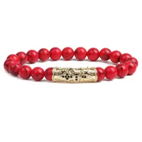 Cráneo Moda Sin Incrustaciones Piedra Natural Pulsera Venta Al Por Mayor main image 9