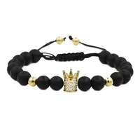 Crown Fashion No Inlaid Copper Bracelets Wholesale main image 1