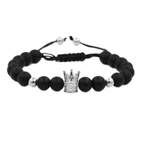 Crown Fashion No Inlaid Copper Bracelets Wholesale main image 2