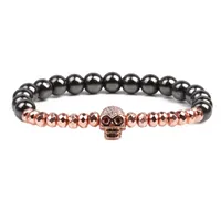 Skull Fashion No Inlaid Alloy Natural Stone Bracelets Wholesale main image 3