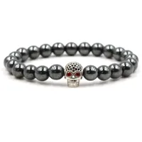 Skull Fashion No Inlaid Alloy Natural Stone Bracelets Wholesale main image 6