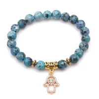 Printing Fashion No Inlaid Natural Stone Bracelets Wholesale main image 3
