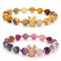 Crown Fashion Zircon Copper Bracelets Wholesale main image 1