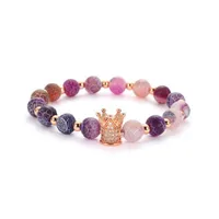 Crown Fashion Zircon Copper Bracelets Wholesale main image 2