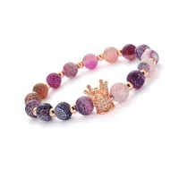 Crown Fashion Zircon Copper Bracelets Wholesale main image 3
