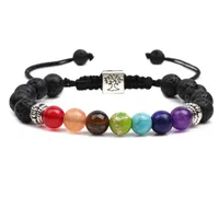 Constellation Hip-Hop Vintage Style No Inlaid Volcanic Rock Rope Bracelets Wholesale main image 1