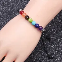 Constellation Hip-Hop Vintage Style No Inlaid Volcanic Rock Rope Bracelets Wholesale main image 2