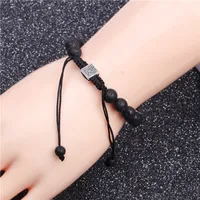 Constellation Hip-Hop Vintage Style No Inlaid Volcanic Rock Rope Bracelets Wholesale main image 3