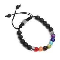 Constellation Hip-Hop Vintage Style No Inlaid Volcanic Rock Rope Bracelets Wholesale main image 5