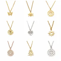Lotus Fashion Stainless Steel Necklace Wholesale main image 5