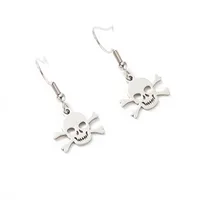 Skull Fashion Copper Earrings sku image 2