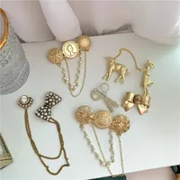 Printing Fashion Alloy Plating Artificial Gemstones Women'S Brooches main image 1