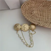 Printing Fashion Alloy Plating Artificial Gemstones Women'S Brooches sku image 5
