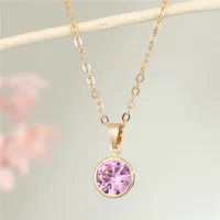 Round Fashion Rhinestone Pendant Necklace Wholesale main image 5