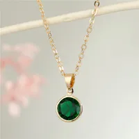 Round Fashion Rhinestone Pendant Necklace Wholesale sku image 2