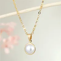 Round Fashion Rhinestone Pendant Necklace Wholesale sku image 6