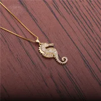 Hippocampus Fashion Copper Necklace Wholesale main image 1