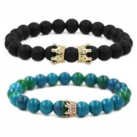 Mode Le Cuivre Couronne Unisexe Bracelets main image 3