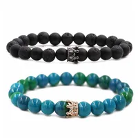 Mode Le Cuivre Couronne Unisexe Bracelets main image 4