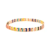 Rainbow Style Fashion Beach Bohemian Bracelet Imported Tila Beaded Jewelry Wholesale Doublewinwholesale main image 1