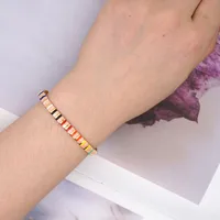 Rainbow Style Fashion Beach Bohemian Bracelet Imported Tila Beaded Jewelry Wholesale Doublewinwholesale main image 2