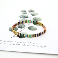 Rainbow Style Fashion Beach Bohemian Bracelet Imported Tila Beaded Jewelry Wholesale Doublewinwholesale main image 3