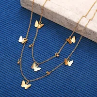 Butterfly Vintage Style Alloy Necklace Wholesale main image 2