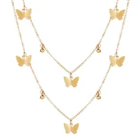 Butterfly Vintage Style Alloy Necklace Wholesale sku image 1