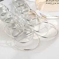 Retro Geometric Plating Iron Hoop Earrings main image 4