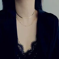 Geométrico Moda Chapados en oro de 18k Acero Inoxidable 304 Collar Venta Al Por Mayor main image 2