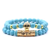 Skull Fashion No Inlaid Natural Stone Bracelets Wholesale sku image 1