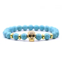 Skull Fashion No Inlaid Natural Stone Bracelets Wholesale sku image 5