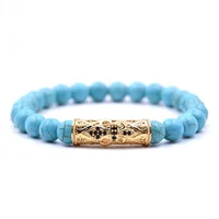 Skull Fashion No Inlaid Natural Stone Bracelets Wholesale sku image 2