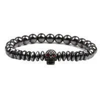 Skull Fashion No Inlaid Alloy Natural Stone Bracelets Wholesale sku image 8