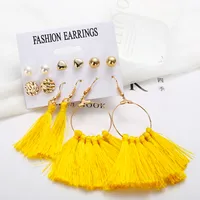 1 Set Tassel Flower Ethnic Style Alloy Rhinestones Plating Earrings main image 6