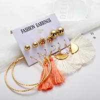 1 Set Tassel Flower Ethnic Style Alloy Rhinestones Plating Earrings main image 3