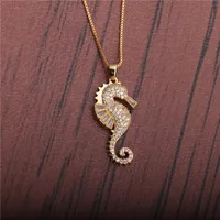 Hippocampus Fashion Copper Necklace Wholesale sku image 2