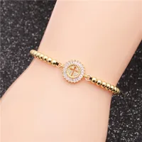 Simple Copper Micro-inlaid White Zirconium Cross Bracelet main image 4
