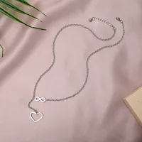 Cœur Style Simple Acier Au Titane Pendentif De Gros main image 2