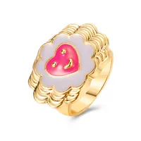 Simple Fashion Multi-layer Eart Drop Wax Color Ring Wholesale sku image 10