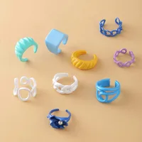 Simple Fashion Multi-layer Eart Drop Wax Color Ring Wholesale Doublewinwholesale sku image 14