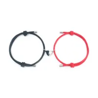 Simple Style Heart Alloy Rope Braid Couple Bracelets sku image 1