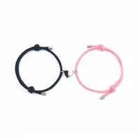 Simple Style Heart Alloy Rope Braid Couple Bracelets sku image 8