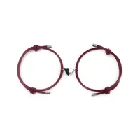 Simple Style Heart Alloy Rope Braid Couple Bracelets sku image 10