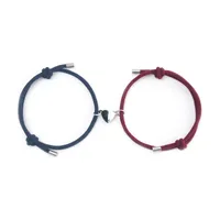 Simple Style Heart Alloy Rope Braid Couple Bracelets sku image 16